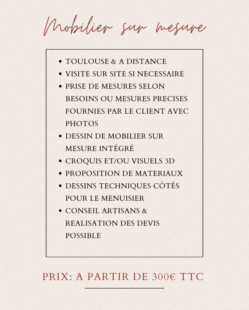 mobilier sur mesure
camille pham architecte d'intérieur toulouse